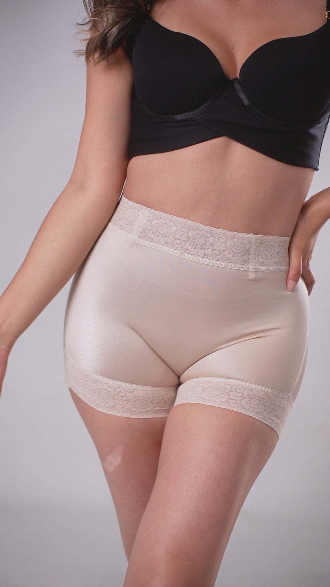 Load video: Nuit Rose | Ultra Invisible Extra Short Shapewear Shorts | Beige
