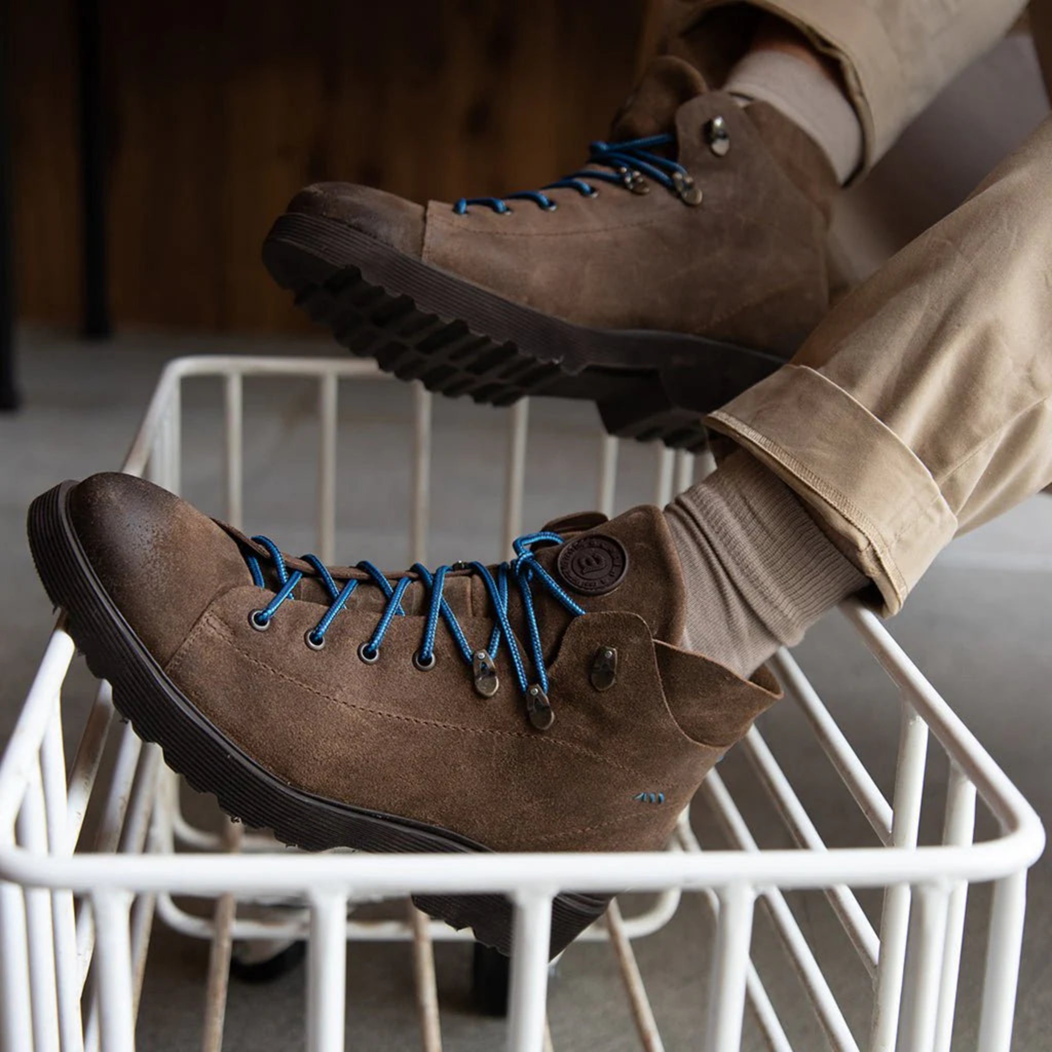 Aretina | Ronaldo | Men's Urban Lace Up Boot | Brown Suede