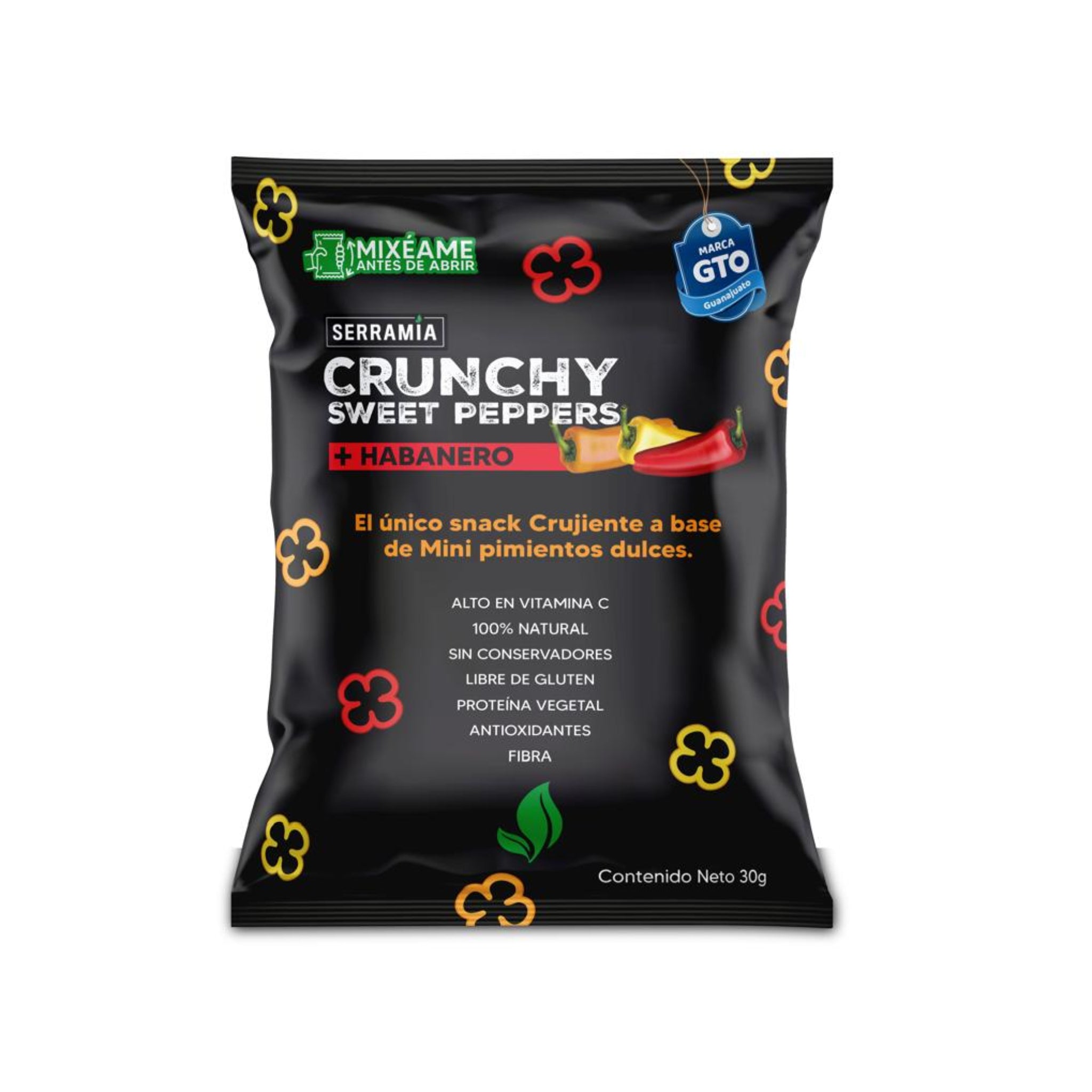 Serramia | Crunchy Mini Sweet Pepper Pouch | Habanero Flavor