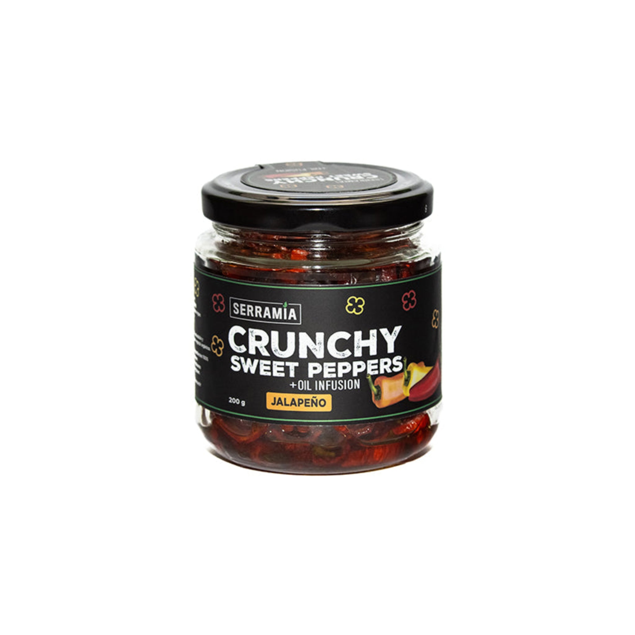 Serramia | Crunchy Mini Sweet Pepper with Jalapeño Flavor | Glass Jar