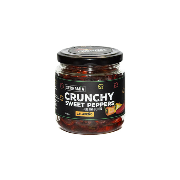 Serramia | Crunchy Mini Sweet Pepper with Jalapeño Flavor | Glass Jar