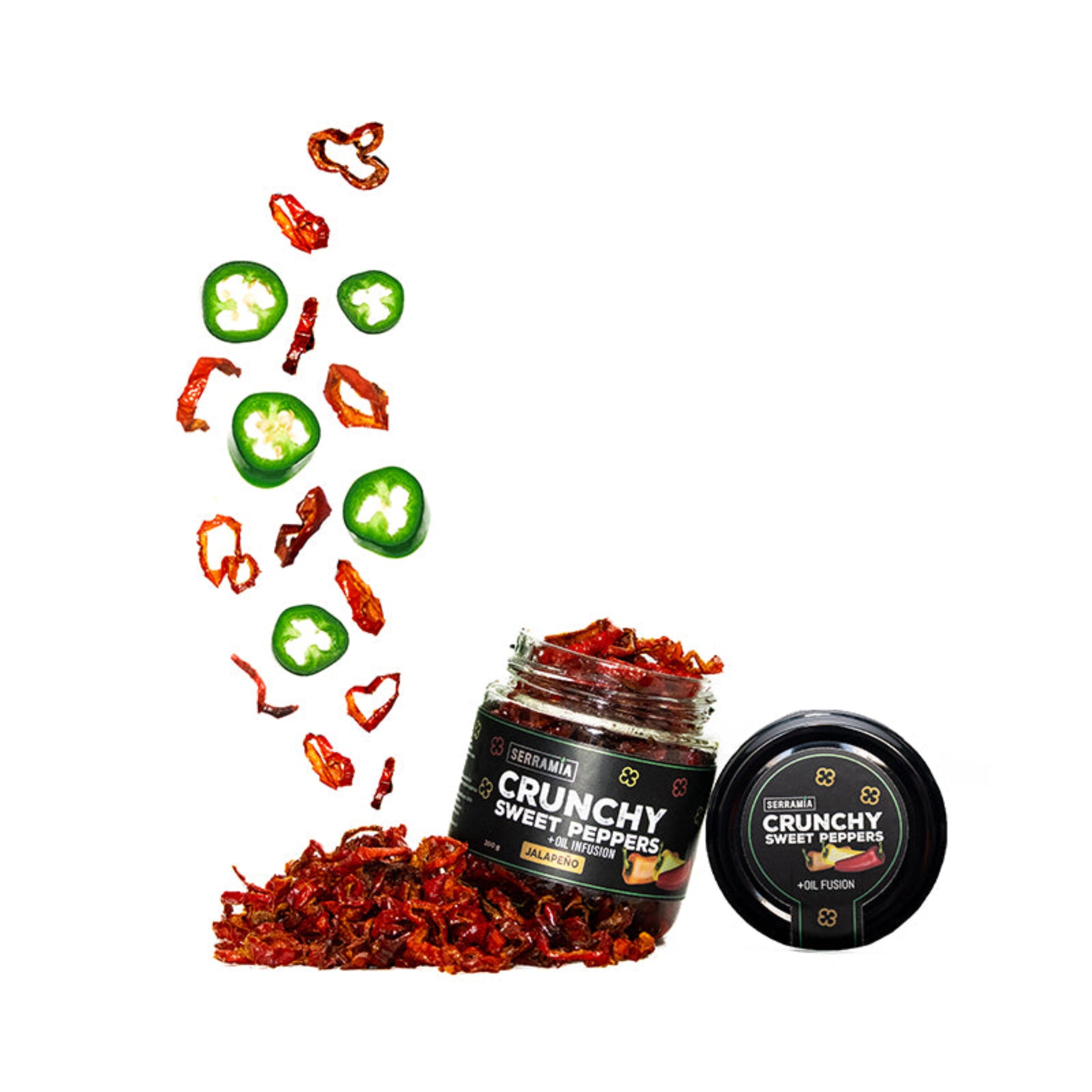 Serramia | Crunchy Mini Sweet Pepper with Jalapeño Flavor | Glass Jar