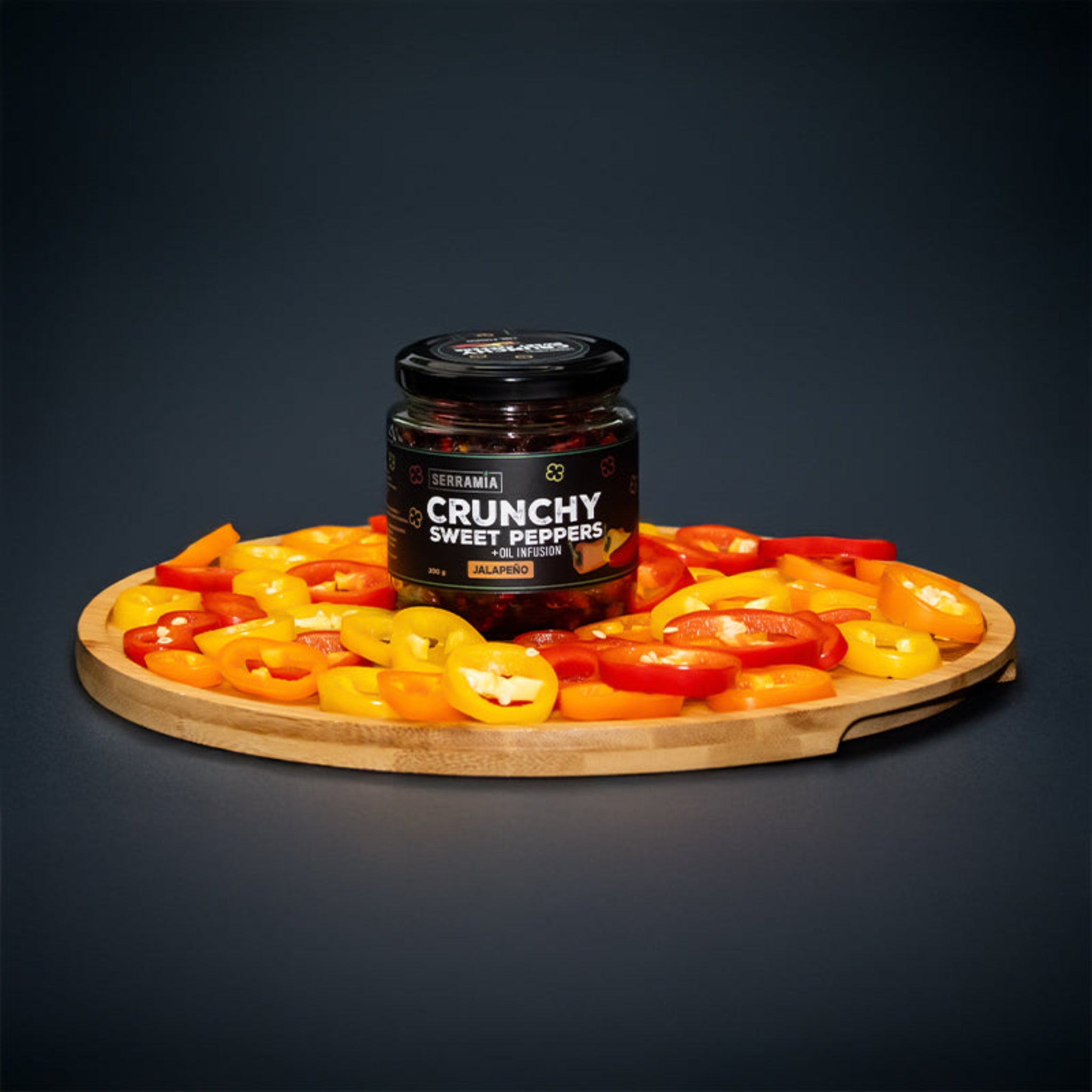 Serramia | Crunchy Mini Sweet Pepper with Jalapeño Flavor | Glass Jar
