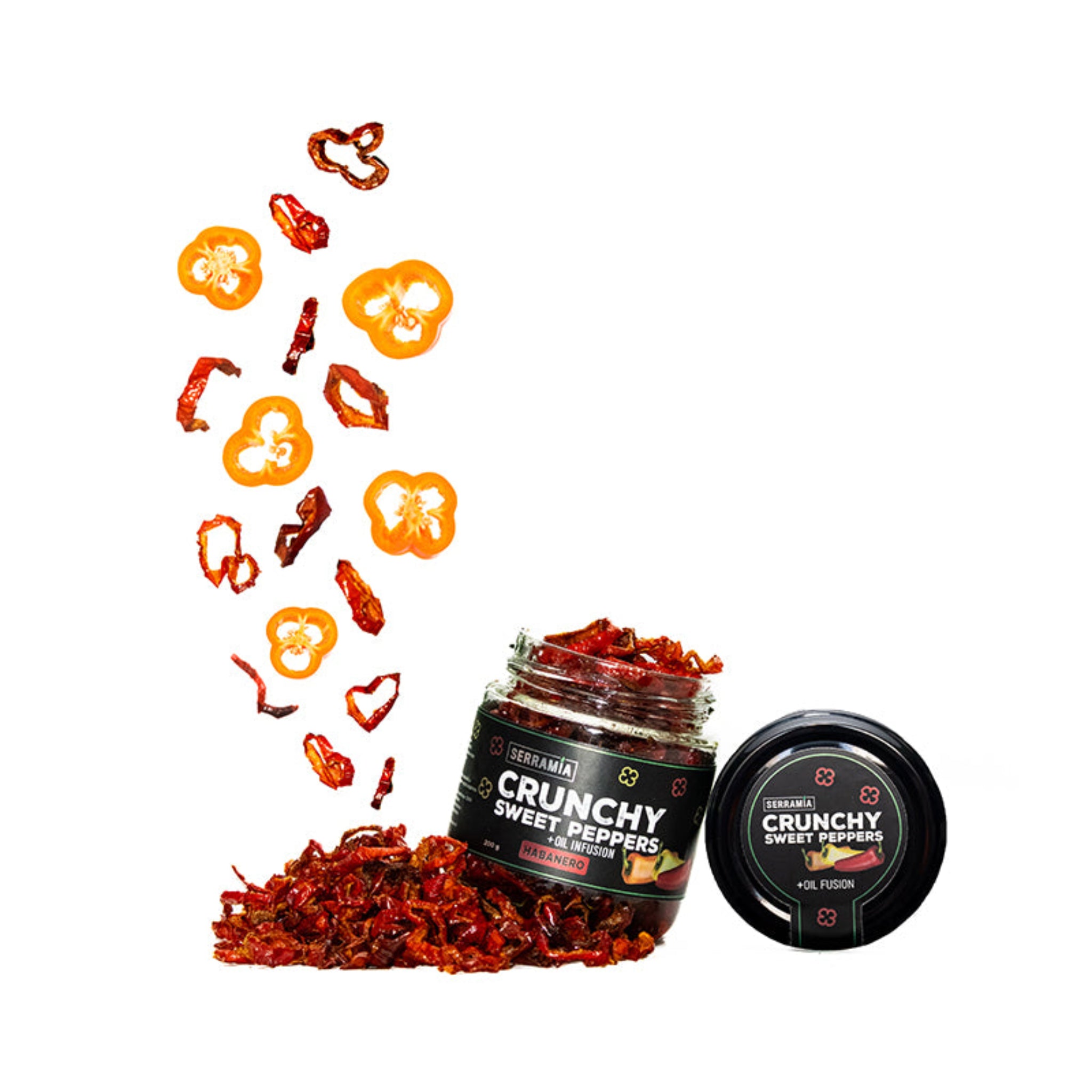 Serramia | Crunchy Mini Sweet Pepper with Habanero Flavor | Glass Jar
