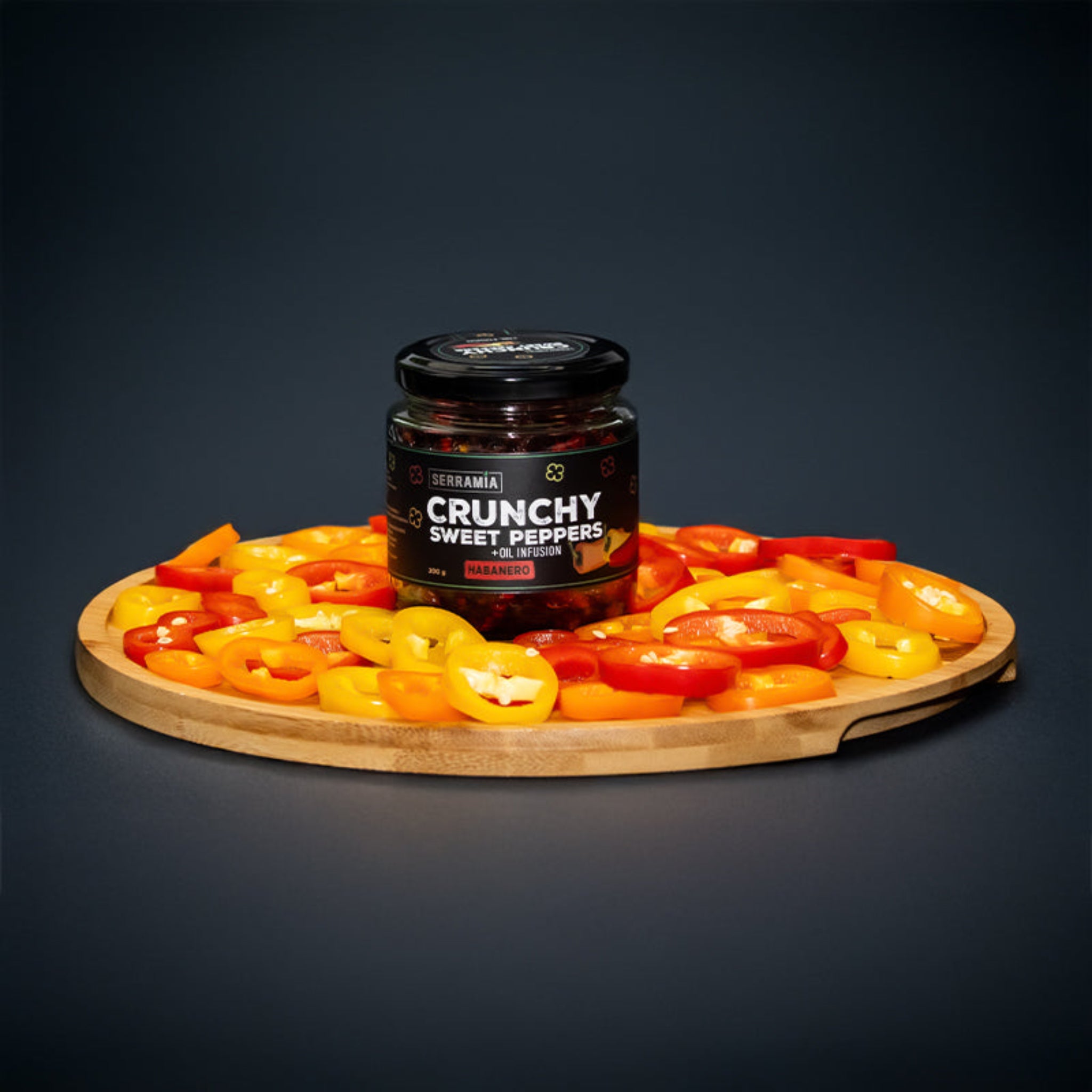 Serramia | Crunchy Mini Sweet Pepper with Habanero Flavor | Glass Jar