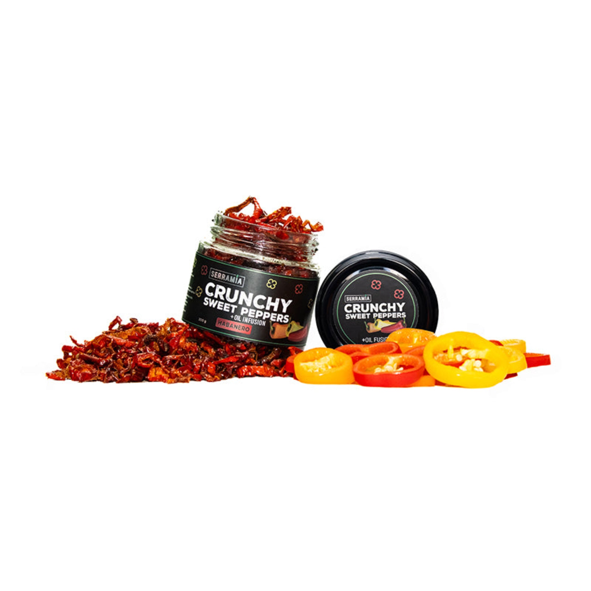 Serramia | Crunchy Mini Sweet Pepper with Habanero Flavor | Glass Jar