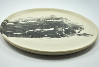 Damar | Dorado Head Dinner Plate | Black Print