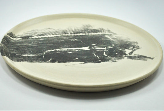 Damar | Dorado Head Dinner Plate | Black Print