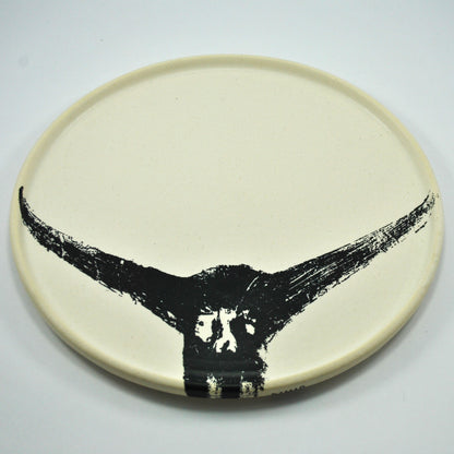 Damar | Black Marlin Tail Dinner Plate | Black Print
