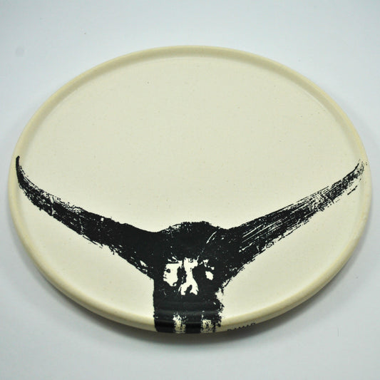 Damar | Black Marlin Tail Dinner Plate | Black Print
