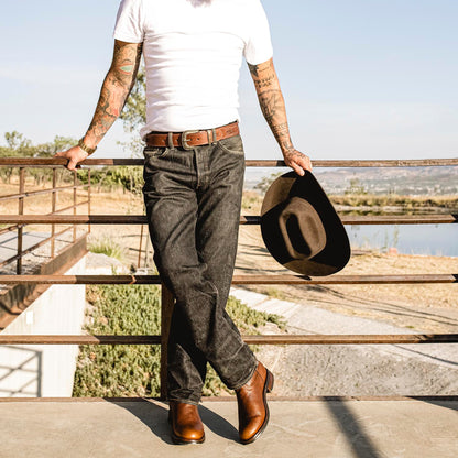 7 Leguas | Men's Cowboy Ochre Vachetta Leather Belt | 11-B